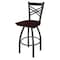 Holland Bar Stool Co 25" Swivel Counter Stool, Pewter Finish, Dark Cherry Oak Seat 82025PWDCOak - alternate 1